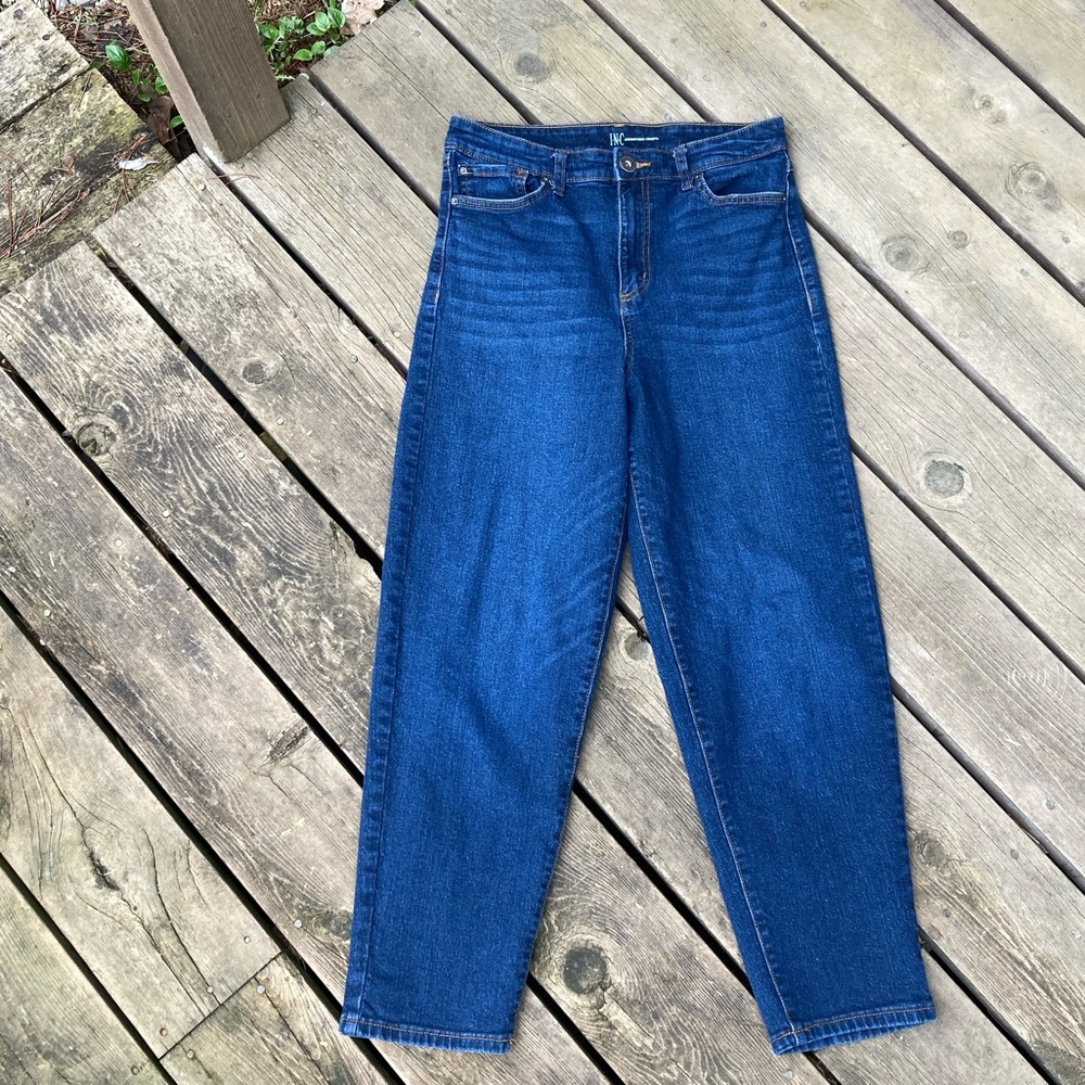 Jeans INC INTERNATIONAL CONCEPTS High Rise Barrel Balloon Blue Size 6  28